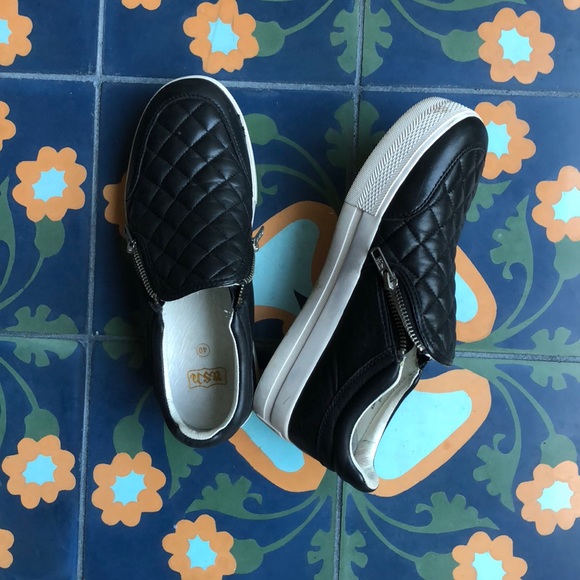 Ash Shoes - Ash 'JODIE' Quilted Zip-On Platform Sneaker